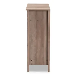 Derek Finished Wood 3 Door Shoe Cabinet Oak - Baxton Studio -Baxton Studio Store GUEST 281aa127 bfe8 44bb a0e9 f3abecea0a52