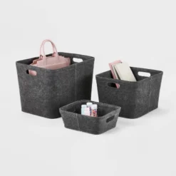Felt Basket With Stitching - Brightroom™ -Baxton Studio Store GUEST 28a9503f a4a1 4ba4 a7de 0e2505b67450