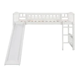Twin Size Loft Bed With Slide And Ladder - ModernLuxe -Baxton Studio Store GUEST 28c3fd73 370d 4fc1 a527 9a0380bed031