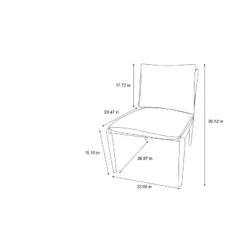 2pk Cushioned Metal Outdoor Club Chair Set - Cream/Black - Hearth & Hand™ With Magnolia -Baxton Studio Store GUEST 28e90068 781e 45ab 8d61 19f2c3088512