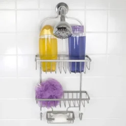 Home Basics Heavy Weight Satin Nickel Shower Caddy -Baxton Studio Store GUEST 2bb63183 c781 4780 b063 5e4080efb5b6