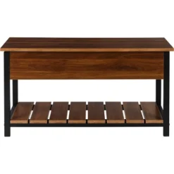 Honey-Can-Do Shoe Storage Bench Walnut -Baxton Studio Store GUEST 2d38da0b e1a6 4613 b608 d29be8069221