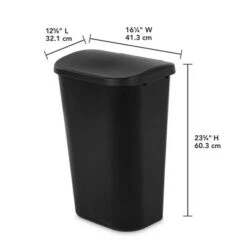 Sterilite 11.3 Gallon D Shape Flat Side Lift Top Lid Wastebasket Trash Can For Kitchen, Home Office, And Garage, Or Workspace, Black (18 Pack) 7 Sterilite 11.3 Gallon D Shape Flat Side Lift Top Lid Wastebasket Trash Can For Kitchen, Home Office, And Garage, Or Workspace, Black (18 Pack) -Baxton Studio Store GUEST 2f539d80 a873 4d37 b484 9750639e3319