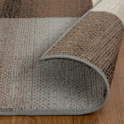 Modern Geometric Color Block Indoor Area Rug Or Runner By Blue Nile Mills 4 Modern Geometric Color Block Indoor Area Rug Or Runner By Blue Nile Mills - Image 2