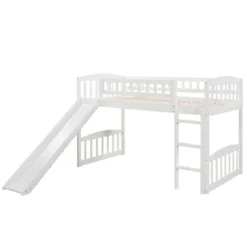 Twin Size Loft Bed With Slide And Ladder - ModernLuxe -Baxton Studio Store GUEST 30d31ed0 9b6d 4173 ac39 4480715a070f