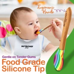 NutriChef Rainbow Dinnerware Set With Bibs For Kids -Baxton Studio Store GUEST 31f6ef69 1376 4e11 8e0f c061c54df238