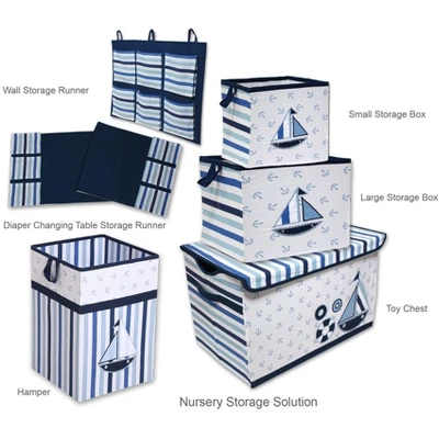 Bacati - Little Sailor Storage Box Small 6 Bacati - Little Sailor Storage Box Small - Image 4