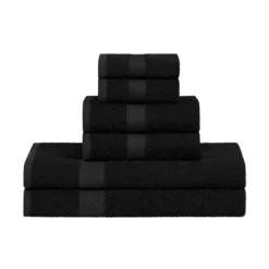 Absorbent Eco-Friendly Cotton Assorted 6-Piece Bath, Hand, Face Towel Set By Blue Nile Mills -Baxton Studio Store GUEST 35335341 4dd9 43d9 bc10 9a5c089a4b1a