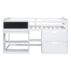 Twin Size Low Loft Bed With Rolling Desk, Shelves And Drawers - ModernLuxe 16 Twin Size Low Loft Bed With Rolling Desk, Shelves And Drawers - ModernLuxe -Baxton Studio Store GUEST 35501dde 252e 4b6e 9dc0 67e0d773d78a
