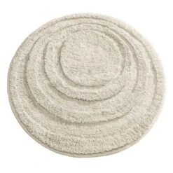 MDesign Round Microfiber Bathroom Spa Mat, Accent Rug, Machine Washable -Baxton Studio Store GUEST 3585d6de e467 4747 ab9d 9271618969b4