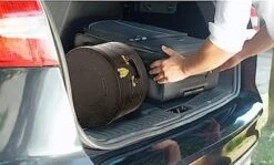 Creative Scents Round Hat Box Container With Gold Locking Lid And Sturdy Handle -Baxton Studio Store GUEST 35e18d47 6938 4697 bbcd ec8862e84393