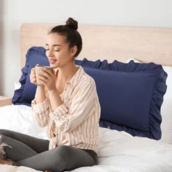 PiccoCasa Microfiber Envelope Closure Ruffle Body Pillowcases 1 Pc 7 PiccoCasa Microfiber Envelope Closure Ruffle Body Pillowcases 1 Pc -Baxton Studio Store GUEST 35e49282 1771 4a56 8268 0de2c07f88b2