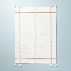Bold Cross Stripes Tassel Rug Cream/Tan - Hearth & Hand™ With Magnolia 15 Bold Cross Stripes Tassel Rug Cream/Tan - Hearth & Hand™ With Magnolia -Baxton Studio Store GUEST 3630ef84 b701 4a81 b546 9f6450d0c0e1