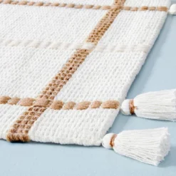 Bold Cross Stripes Tassel Rug Cream/Tan - Hearth & Hand™ With Magnolia 10 Bold Cross Stripes Tassel Rug Cream/Tan - Hearth & Hand™ With Magnolia -Baxton Studio Store GUEST 370f86ee 553d 4bb6 baf5 8193ac52cf37