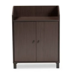 Rossin Wood 2 Door Entryway Shoe Cabinet - Baxton Studio -Baxton Studio Store GUEST 37bf0d21 4f71 4d37 bf03 36ea94695e8a