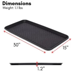 BirdRock Home Waterproof Multi-Purpose Boot Tray - Black 2 Pack