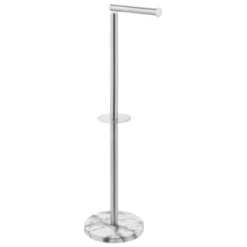 MDesign Toilet Paper Roll Holder Stand/Dispenser - Brushed Stainless - Bronze -Baxton Studio Store GUEST 3a180fbc db44 4ade bdbc bc28be2a7b85