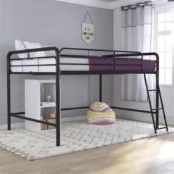 Full Adeline Junior Metal Loft Bed - Room & Joy -Baxton Studio Store GUEST 3a44d6ab 9b81 4f00 b936 bba0711694cf