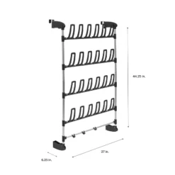 Organize It All Overdoor 12 Pair Shoe Rack With 4 Accessory Hooks -Baxton Studio Store GUEST 3a7b2a23 2d04 42fd 9f20 7b2d01e20beb