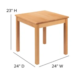 Emma And Oliver Kids Natural Solid Wood Table And Chair Set For Classroom, Playroom, Kitchen -Baxton Studio Store GUEST 3bbc143d 24b7 4f0e bf0f 7de1271de2c8