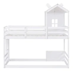 Twin Over Twin Bunk Bed With Roof, Window, Guardrails And Ladder - ModernLuxe 16 Twin Over Twin Bunk Bed With Roof, Window, Guardrails And Ladder - ModernLuxe -Baxton Studio Store GUEST 3cdce7a8 2ac6 4b39 a78f 82d347ca0749
