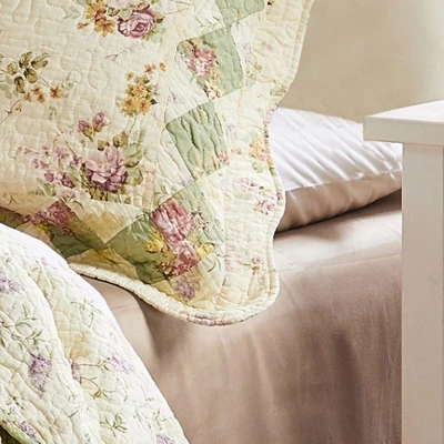 Bliss Reversible Cotton Pillow Sham King 20" X 36" Ivory By Greenland Home Fashion 4 Bliss Reversible Cotton Pillow Sham King 20" X 36" Ivory By Greenland Home Fashion - Image 2