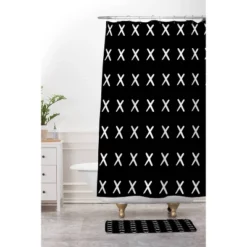 Kelly Haines X Pattern Bath Rugs And Mats Black 24" X 36" - Deny Designs -Baxton Studio Store GUEST 3e229cda 59bf 434a b12b df285104cba1