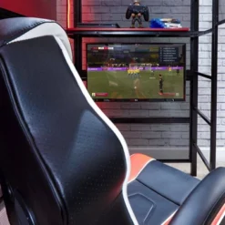 Twin Battle Den Gaming Bunk Bed With TV Mount Black - X Rocker -Baxton Studio Store GUEST 3e373df0 c493 4c48 b1eb b2caae699b3f