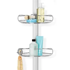 Simplehuman 8' Tension Pole Shower Caddy Silver -Baxton Studio Store GUEST 3f05eb2f 3f15 4b38 8a85 a50300f2b6ef