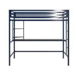 Twin Maxwell Metal Loft Bed With Desk & Shelves Blue/Black - Novogratz -Baxton Studio Store GUEST 3fa7ae49 8008 4128 9ed6 ab698eda212c
