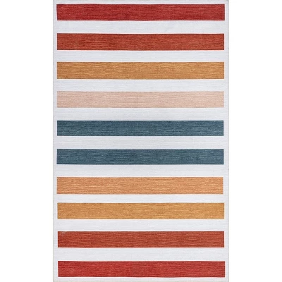 NuLOOM Colorful Striped Machine Washable Kids Area Rug 11 NuLOOM Colorful Striped Machine Washable Kids Area Rug - Image 9