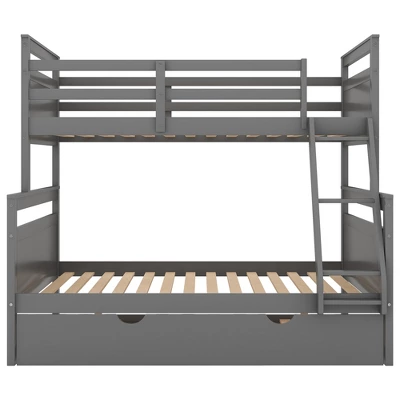 Twin Over Full Bunk Bed With Twin Size Trundle Bed, Ladder And Guardrail-ModernLuxe 10 Twin Over Full Bunk Bed With Twin Size Trundle Bed, Ladder And Guardrail-ModernLuxe - Image 8