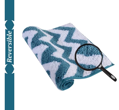 Pegasus Collection 100% Polyester Reversible Bath Rug - Better Trends 3 Pegasus Collection 100% Polyester Reversible Bath Rug - Better Trends