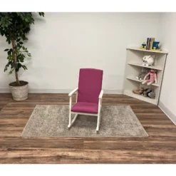 Kids' Rocking Chair With Fully Upholstered And Seat Back Pink - Gift Mark 9 Kids' Rocking Chair With Fully Upholstered And Seat Back Pink - Gift Mark -Baxton Studio Store GUEST 423cffca 09bd 4be7 a74c db6d4edbada9