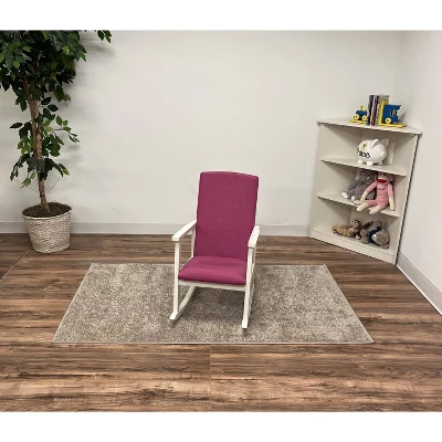 Kids' Rocking Chair With Fully Upholstered And Seat Back Pink - Gift Mark 6 Kids' Rocking Chair With Fully Upholstered And Seat Back Pink - Gift Mark - Image 4