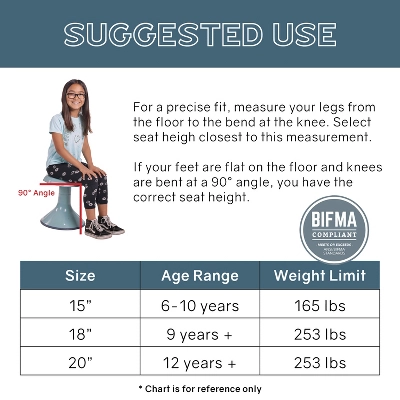 ECR4Kids 15" ACE Wobble Stool - Active Flexible Seating Chair For Kids - Classrooms And Home 6 ECR4Kids 15" ACE Wobble Stool - Active Flexible Seating Chair For Kids - Classrooms And Home - Image 4