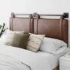 Harlow Headboard Sand Gray Fabric Vintage Brown - Nathan James -Baxton Studio Store GUEST 431b1af2 b11f 4f6e 921a bce8319dab82