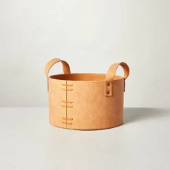 Faux Leather Storage Bin Camel Brown - Hearth & Hand™ With Magnolia -Baxton Studio Store GUEST 44d96e68 729c 45be 9c1d 095880db7830