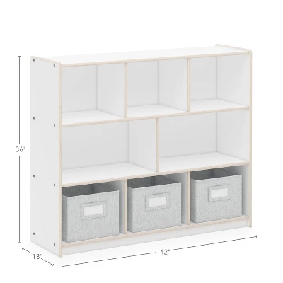 Guidecraft EdQ 3-Shelf 8-Compartment Storage - 36" 5 Guidecraft EdQ 3-Shelf 8-Compartment Storage - 36" - Image 3