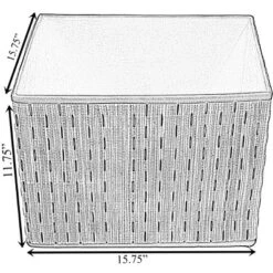 Vintiquewise Beige Foldable Decorative Storage Box For Living Room, Bedroom, Dining, Playroom Or Office -Baxton Studio Store GUEST 4733bb3b 9d6d 4830 b1d7 9ac74ba93d9e