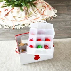 Household Essentials Ornament Storage Chest With 24 Pockets Green 15 Household Essentials Ornament Storage Chest With 24 Pockets Green -Baxton Studio Store GUEST 47340b37 0822 482f 844b 30885c20f691