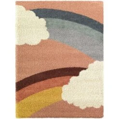 5'3"x7' Bella Rainbow Cloud Shag Kids' Rug - Balta Rugs 12 5'3"x7' Bella Rainbow Cloud Shag Kids' Rug - Balta Rugs -Baxton Studio Store GUEST 4764bc89 ba94 45eb 9951 fb47012fa160