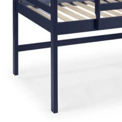 Twin Loft Bed With Wooden Frame And Reversible Ladder Blue - Benzara -Baxton Studio Store GUEST 47a5a407 5485 4146 b5a4 83db95dc7a5b
