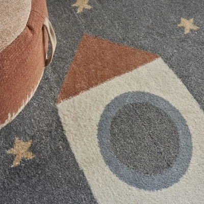 Nourison Kids Washable Space Rocketship Indoor Rug 8 Nourison Kids Washable Space Rocketship Indoor Rug - Image 6