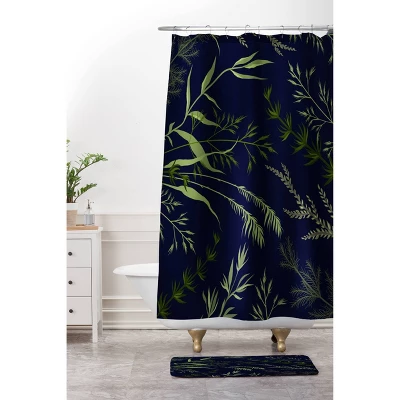 36"x24" Iveta Abolina Margaux III Memory Foam Bath Mat Navy/Green - Deny Designs 3 36"x24" Iveta Abolina Margaux III Memory Foam Bath Mat Navy/Green - Deny Designs