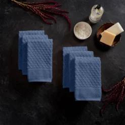 6pc Cotton Diamond Textured Hand Towel Set - Isla Jade 18 6pc Cotton Diamond Textured Hand Towel Set - Isla Jade -Baxton Studio Store GUEST 4ab39207 5818 4f1f 8aef 97c84243d1e5