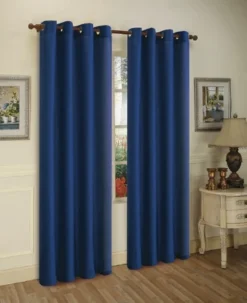 J&V TEXTILES 2 Panels Solid Grommet Faux Silk Window Curtain Drapes Treatment 58" Wide And 84" Length (Black) -Baxton Studio Store GUEST 4ad7e8b9 dd42 427c a76a 2095dd480fc8