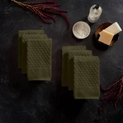 6pc Cotton Diamond Textured Hand Towel Set - Isla Jade 21 6pc Cotton Diamond Textured Hand Towel Set - Isla Jade -Baxton Studio Store GUEST 4aeec883 e8c2 4f48 a5c3 c1202e168d4f