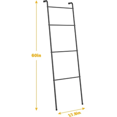 NEX 2pk 4 Tier Ladder Style Towel Racks Black 3 NEX 2pk 4 Tier Ladder Style Towel Racks Black