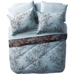 8pc Leaf Bed In A Bag Comforter Set Blue & Chocolate - VCNY Home 13 8pc Leaf Bed In A Bag Comforter Set Blue & Chocolate - VCNY Home -Baxton Studio Store GUEST 4bfa9a64 a5f6 457a a061 5a21acd4b2cd